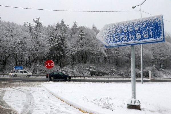 Bolu Dağı'nda kar