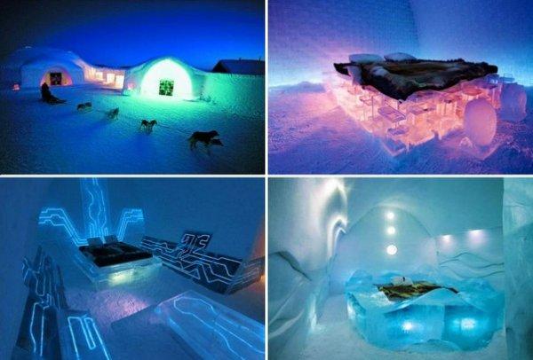 Belgesel gibi tatil: Buz evlerinde Kuzey Işıkları