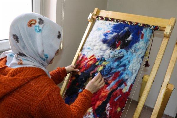 Ata mirası keçe işleme sanatı geleceğe taşınıyor