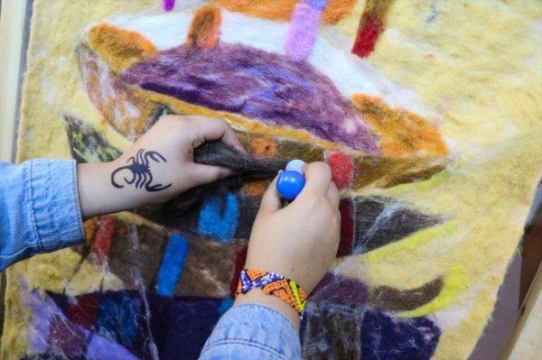 Ata mirası keçe işleme sanatı geleceğe taşınıyor