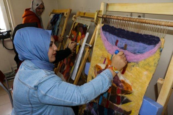 Ata mirası keçe işleme sanatı geleceğe taşınıyor