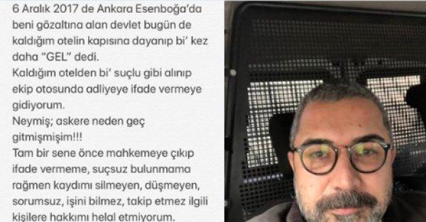 Gazeteci Veyis Ateş polis aracından mesaj attı