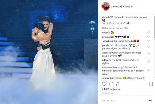 Almeda Abazi'den romantik paylaşım