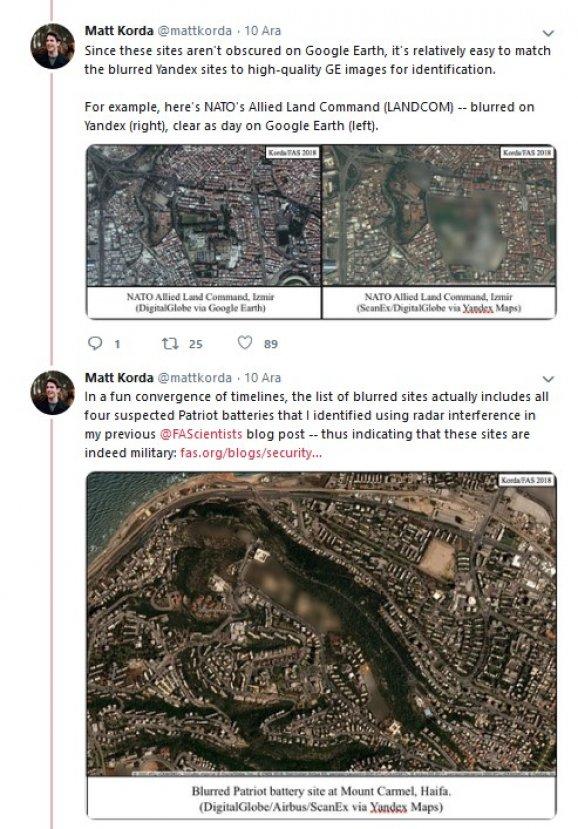 Yandex, Türkiye ve İsrail'deki askeri gizli tesisleri ifşa etti