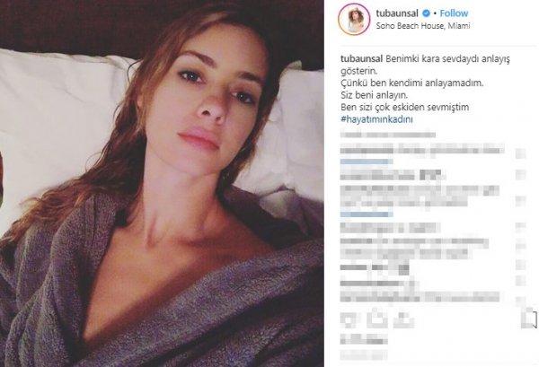 Tuba Ünsal’dan bornozlu paylaşım