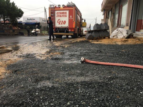 Mazgaldan akan su depoyu bastı