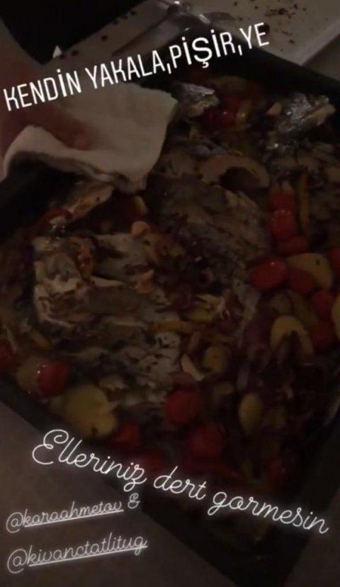 Kıvanç Tatlıtuğ eve balık tuttu