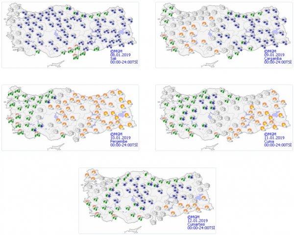 Kar yurdu terk ediyor, yerini yağmura bırakıyor