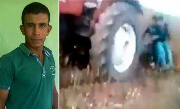 Eğlenmek isterken traktörün altında kaldı