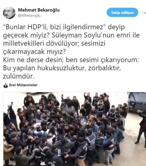 Mehmet Bekaroğlu HDP'lileri savundu