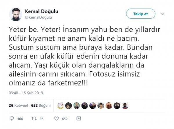 Kemal Doğulu ağır küfürler etti