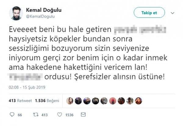 Kemal Doğulu ağır küfürler etti