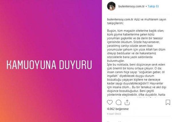 Bülent Ersoy hayvanseverlere cevap verdi