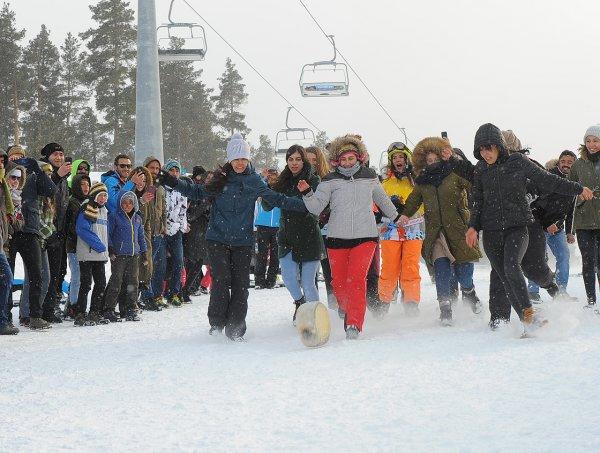 Karda yuvarlanan kaşarı yakalamak için yarıştılar