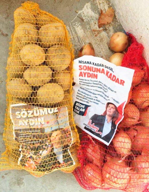 Aydın'da patates-soğanlı seçim çalışması