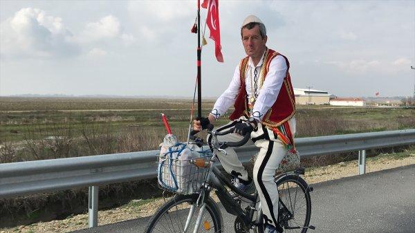 Şehitler için Balkanlar'dan Çanakkale'ye bisiklet sürüşü