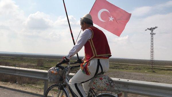 Şehitler için Balkanlar'dan Çanakkale'ye bisiklet sürüşü