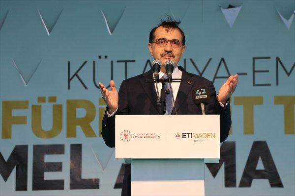 Enerji Bakanı Dönmez: Artık işlenmiş bor ürünü satacağız