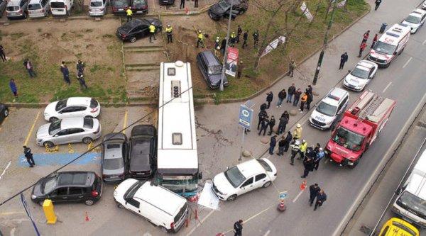 Kaza yapan otobüs şoförü trafik magandası çıktı