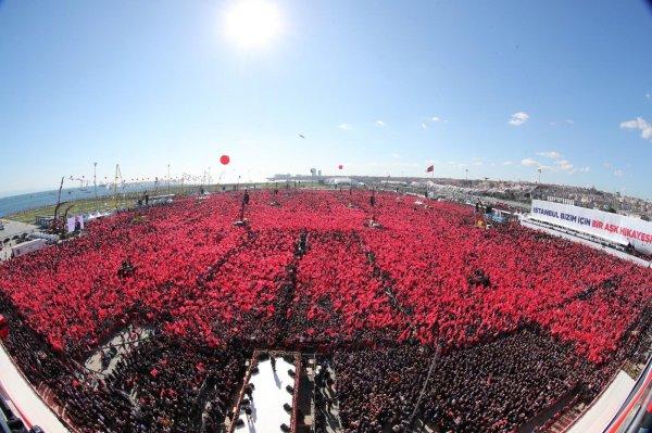 Cumhur İttifakı'nın İstanbul mitingine vatandaşlar akın etti