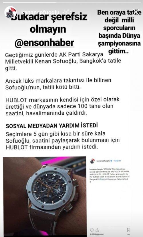 Kenan Sofuoğlu saatini çaldırdı