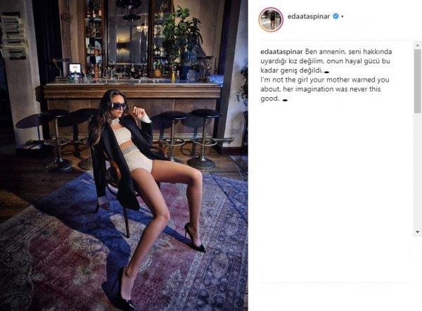 Eda Taşpınar'dan imalı paylaşım