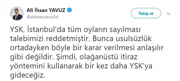 YSK'nın İstanbul kararına AK Parti'den itiraz