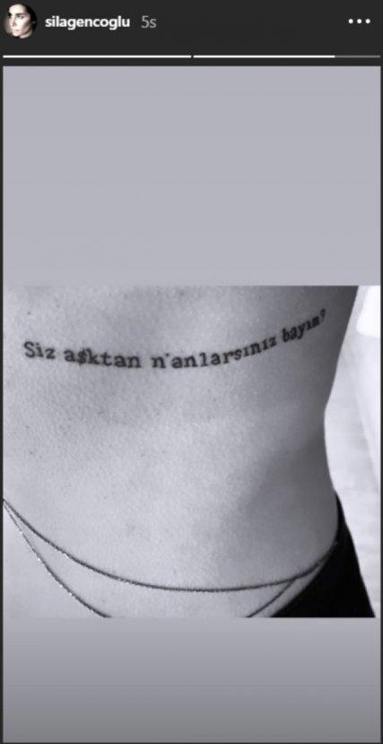 Sıla sırtına dövme yaptırdı