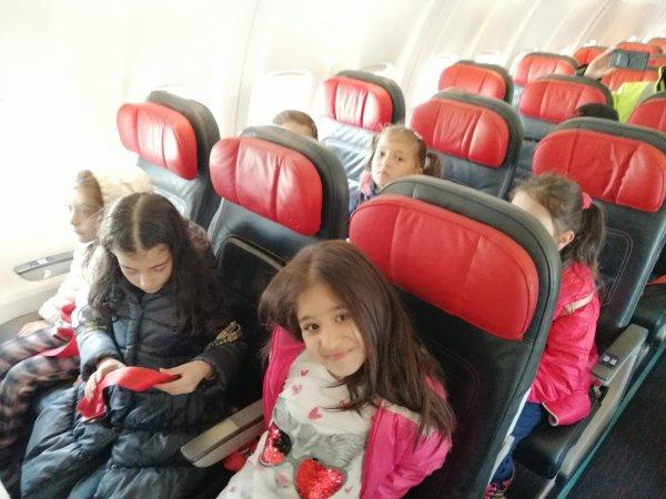 Ağrı’da öğrencilerin uçağa binme hayali gerçekleşti