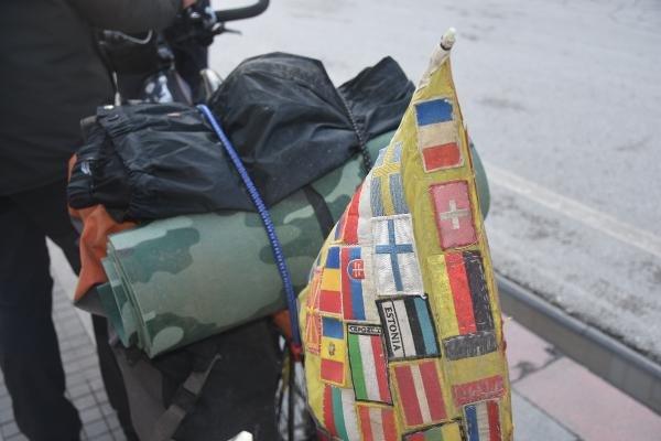 Bisikletle dünyayı gezen Fransız'ın son durağı Malatya