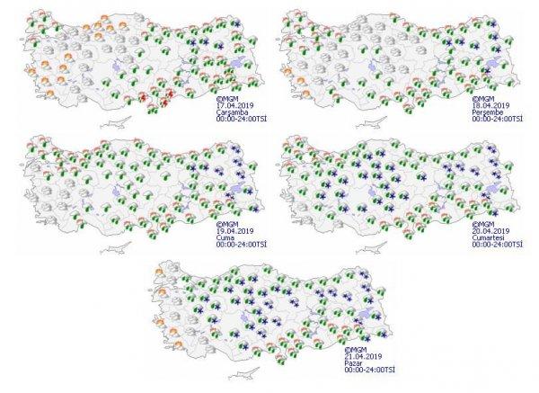 Soğuk, yağışlı ve karla karışık yağmurlu hava bekleniyor