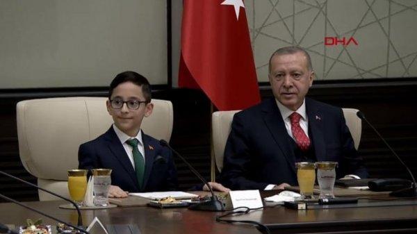 Cumhurbaşkanı Erdoğan çocukları kabul etti