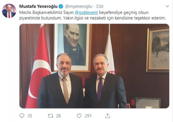 AK Parti'den CHP'li Levent Gök'e geçmiş olsun ziyareti