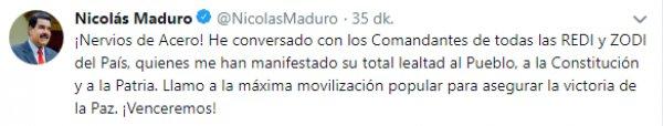 Maduro'dan darbe girişimi ile ilgili ilk açıklama