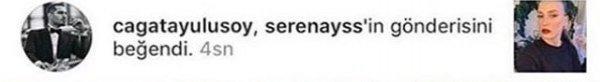 Çağatay Ulusoy, Serenay Sarıkaya'yı beğendi