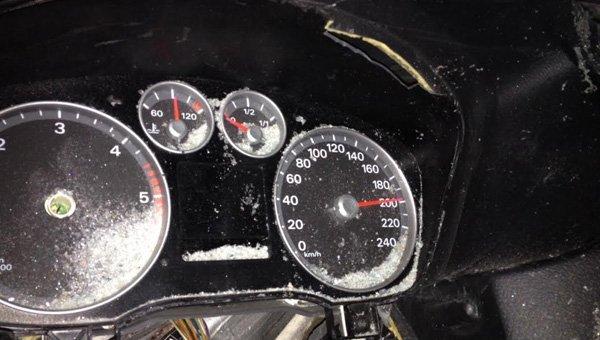 Kaza yapan otomobilin hız göstergesi 200'de takılı kaldı