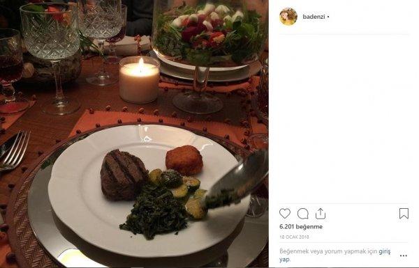 Bade İşçil'den yemekli paylaşıma tepki