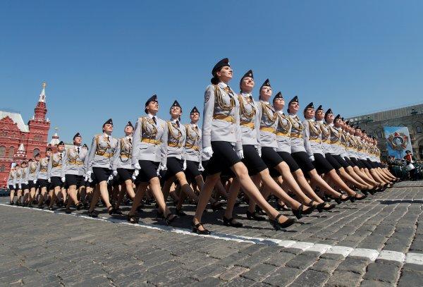 Rusya'da Zafer Bayramı gösterisi