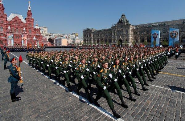 Rusya'da Zafer Bayramı gösterisi