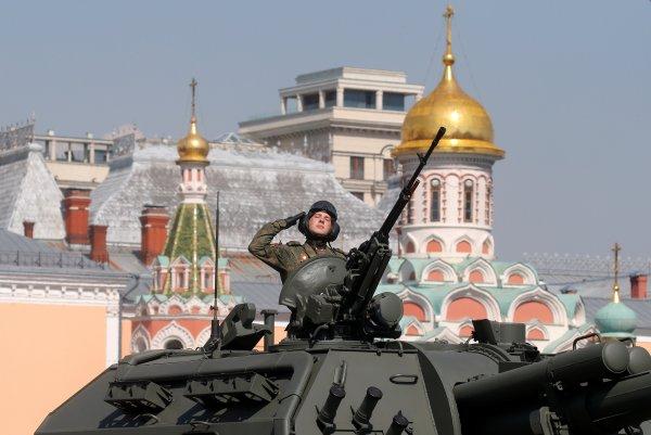 Rusya'da Zafer Bayramı gösterisi