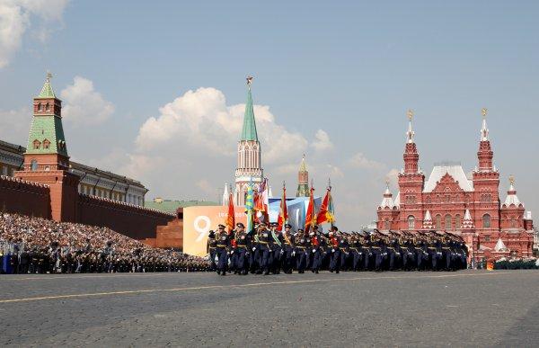 Rusya'da Zafer Bayramı gösterisi