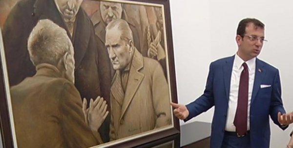 İBB'den Ekrem İmamoğlu'nun Atatürk tablosu çıkartıldı