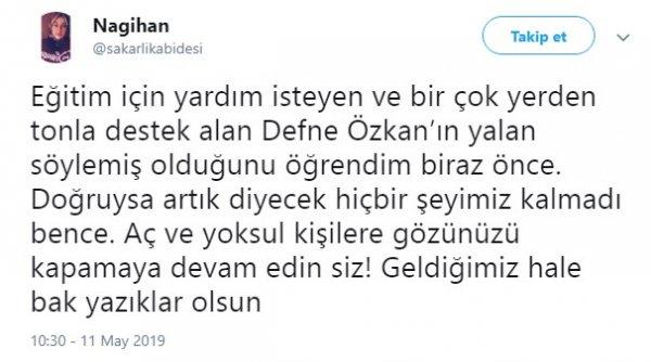 Defne Özkan dolandırıcı çıktı iddiası