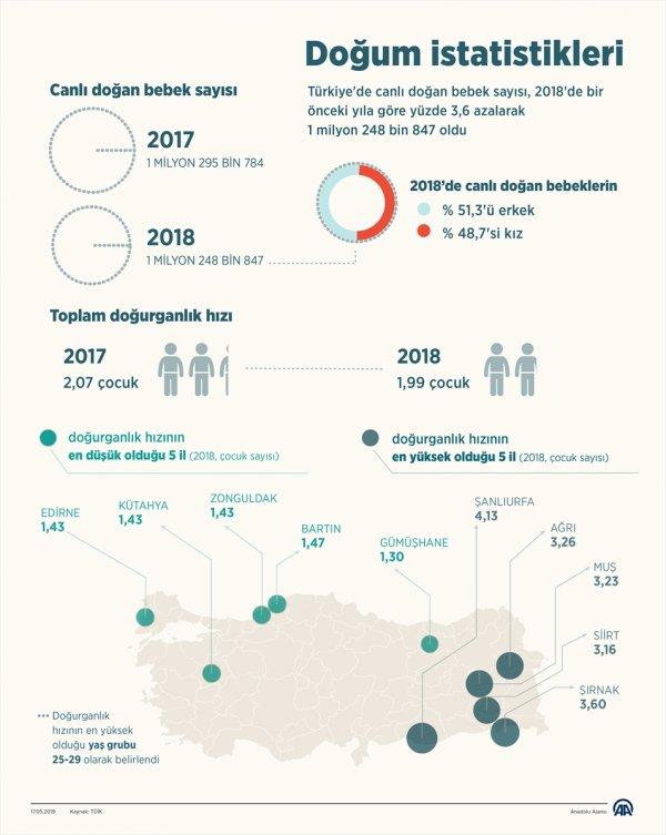 TÜİK 2018 doğum istatistiklerini açıkladı