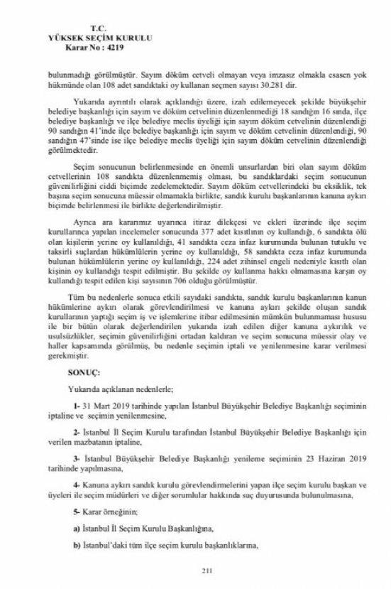 YSK'nın gerekçeli kararından detaylar