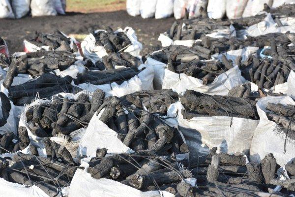 Kırıkkale'de zor şartlarda mangal kömürü yapıyorlar