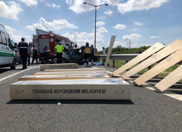Tekirdağ'daki kazada ölen 5 kişinin kimlikleri belli oldu