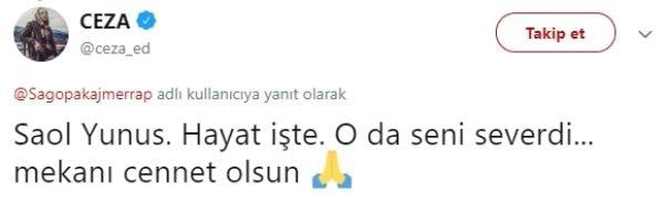 Sagopa, Ceza'ya sadece başsağlığı diledi