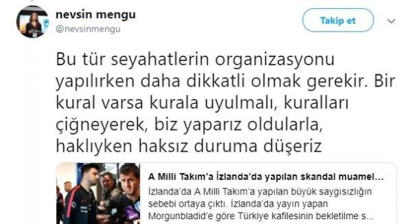 Nevşin Mengü: A Milli Takım kurallara uymalı