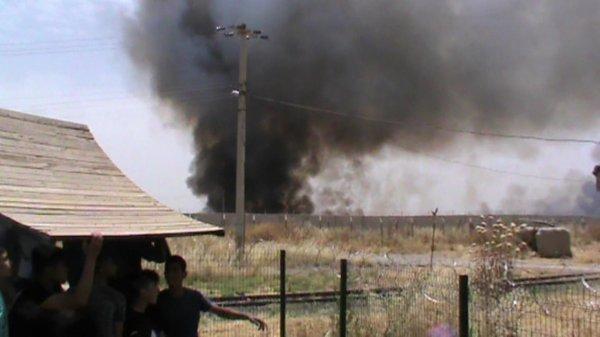 Sınırda çıkan yangın söndürüldü